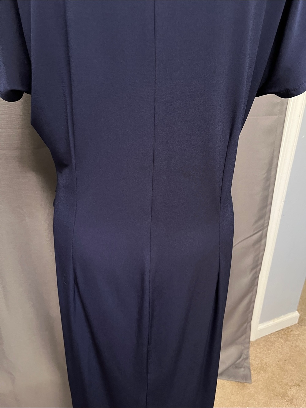 Robbie Bee Navy Blue Asymmetrical Dress - Picture 5 of 5